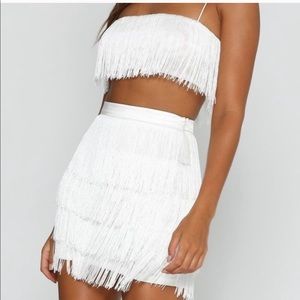 Meshki set top crop and skirt